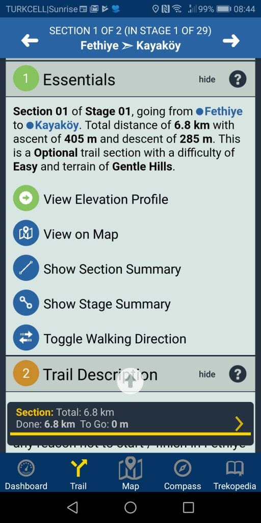 traislmart menu trail