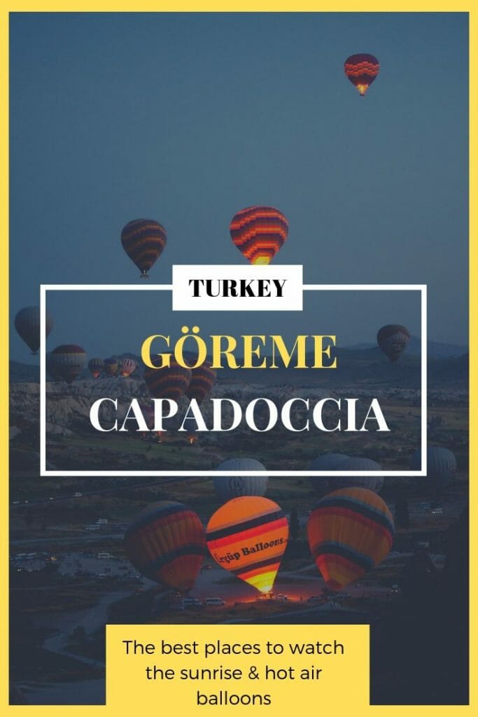 where to watch hot air balloon in goreme