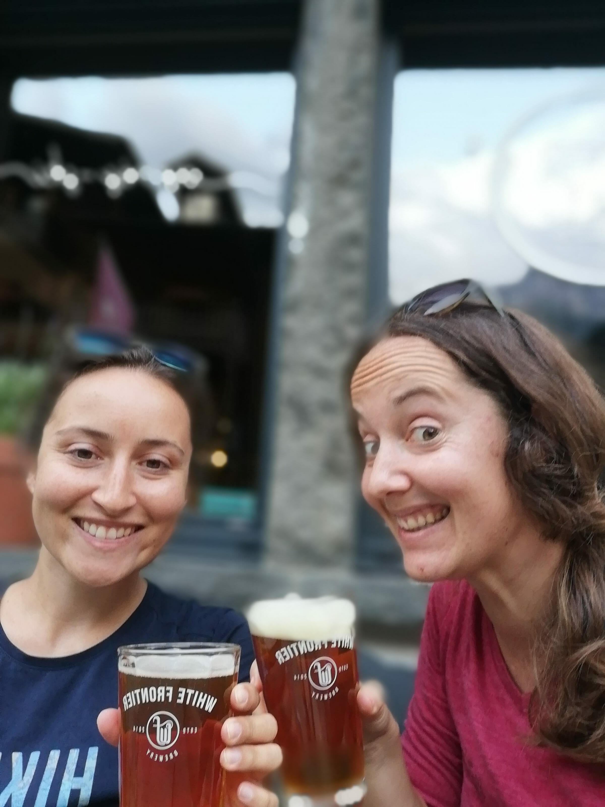 beer after a hike