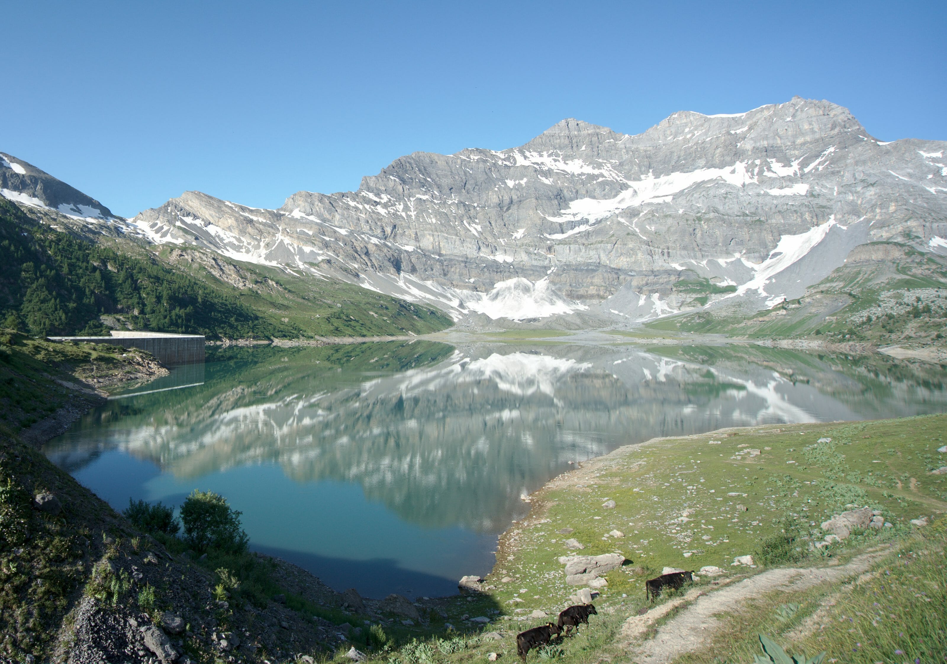 salanfe lake in wallis