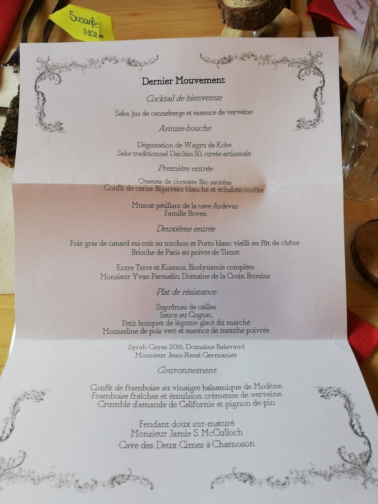 menu gastronomique susanfe