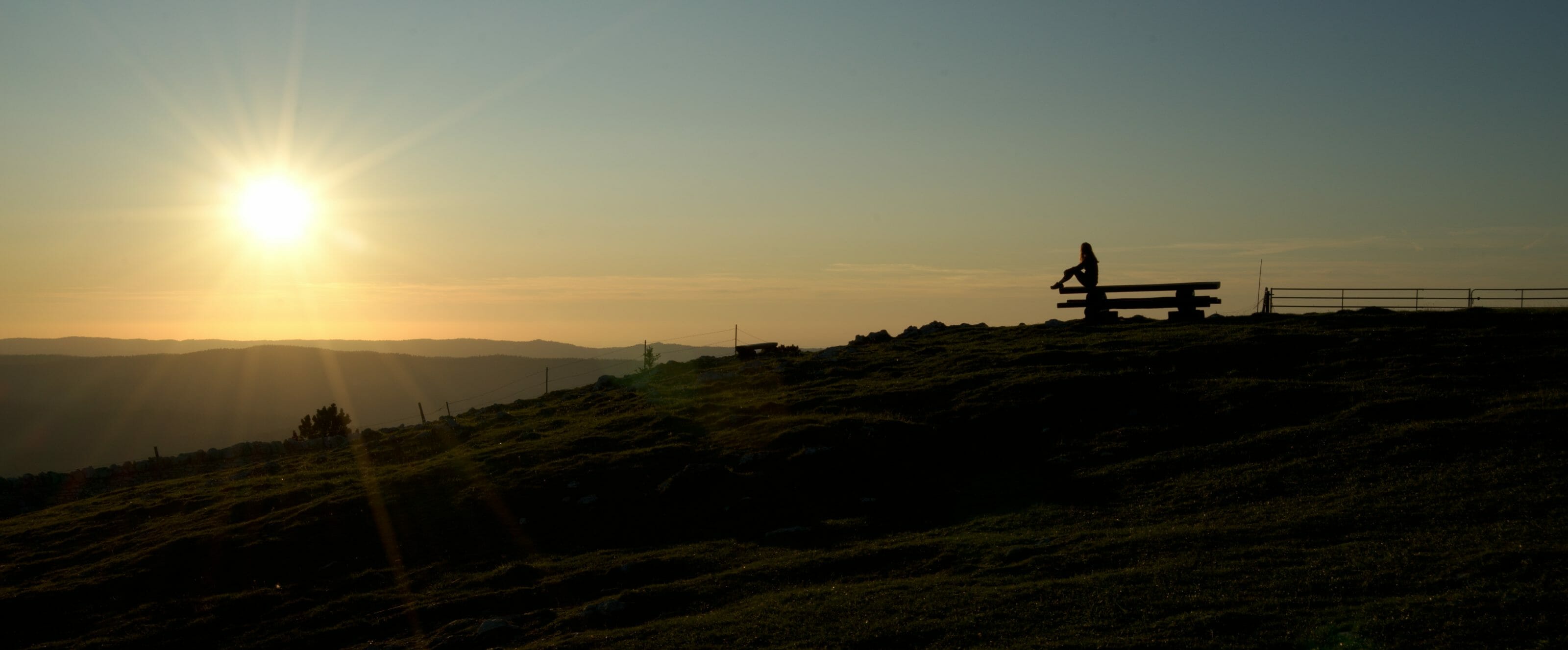 silhouette au coucher du soleil