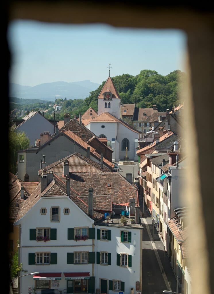 vue sur grandson depuis le chateau