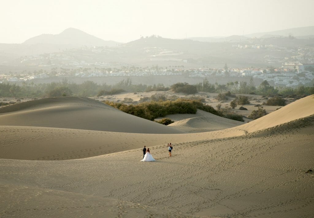 mariés dans les dunes