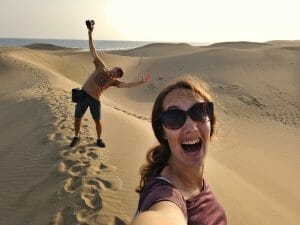 selfie dans les dunes