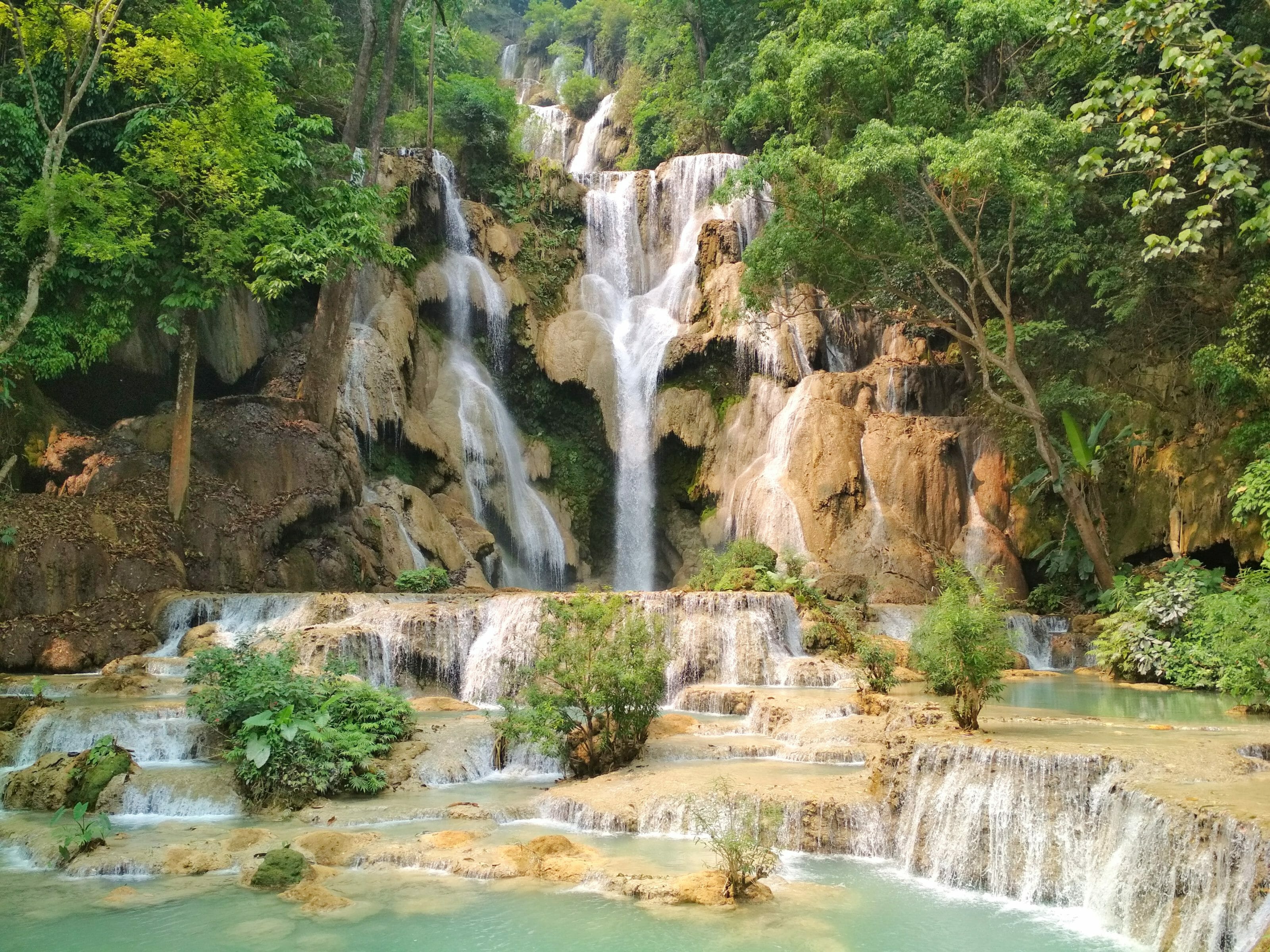 Kuang waterfall if in Laos around the world