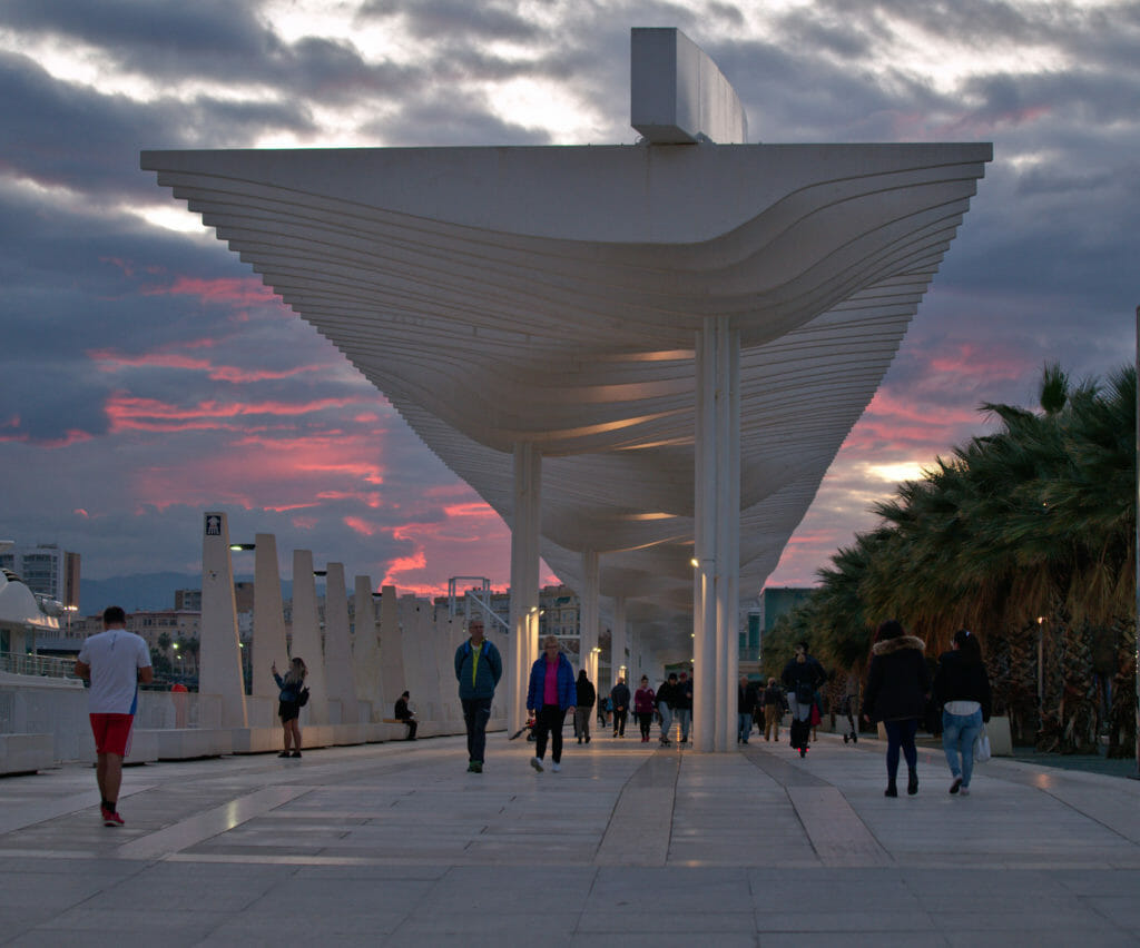 l'architecture du Muelleuno à Malaga