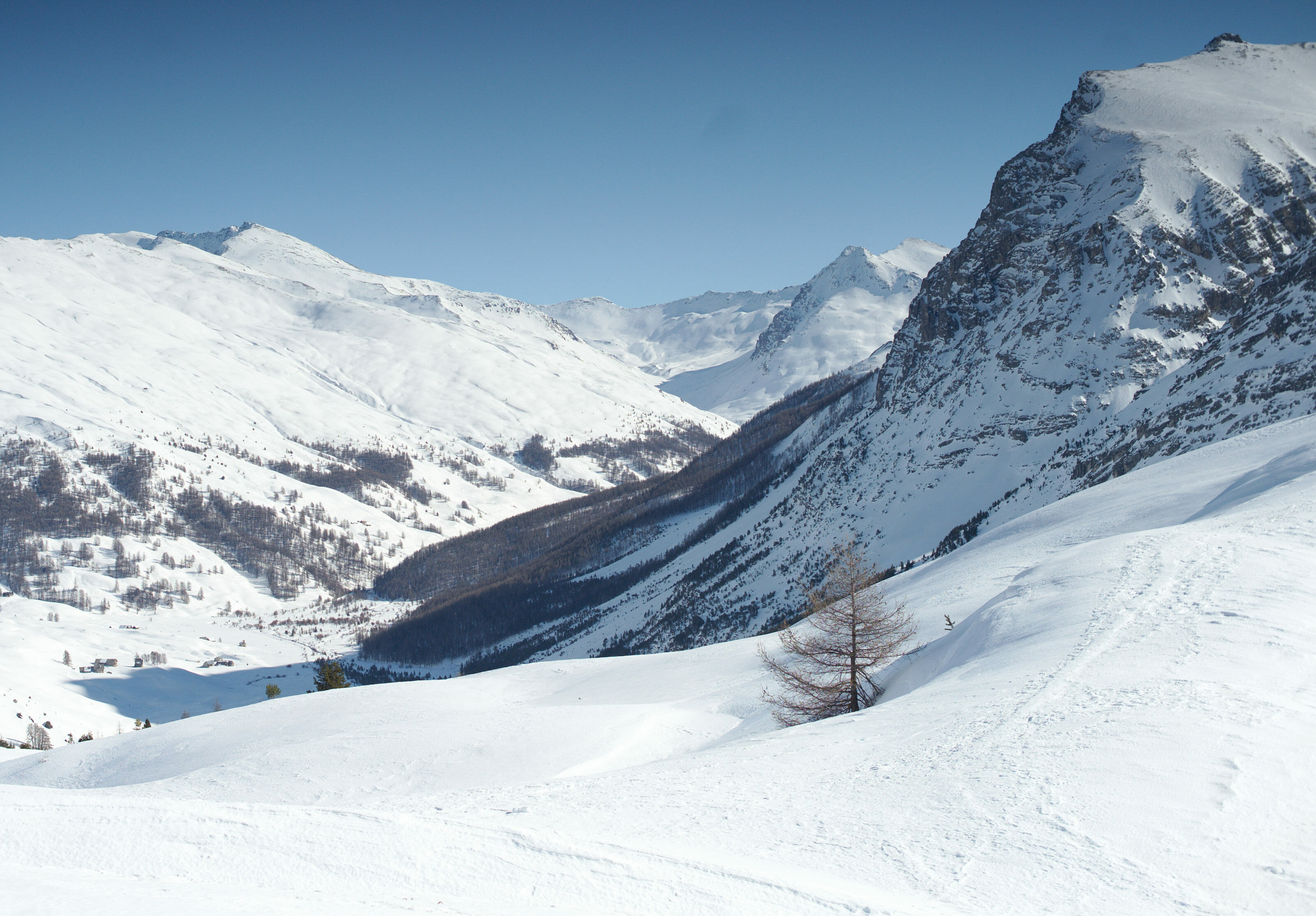 cervieres valley in winter