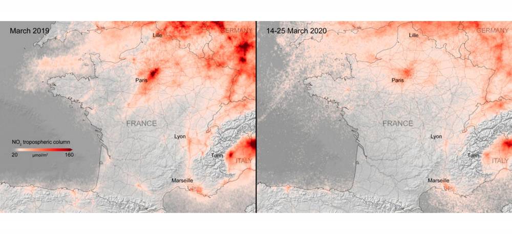 pollution France covid19