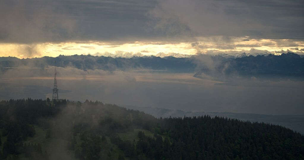 brume sur le Léman