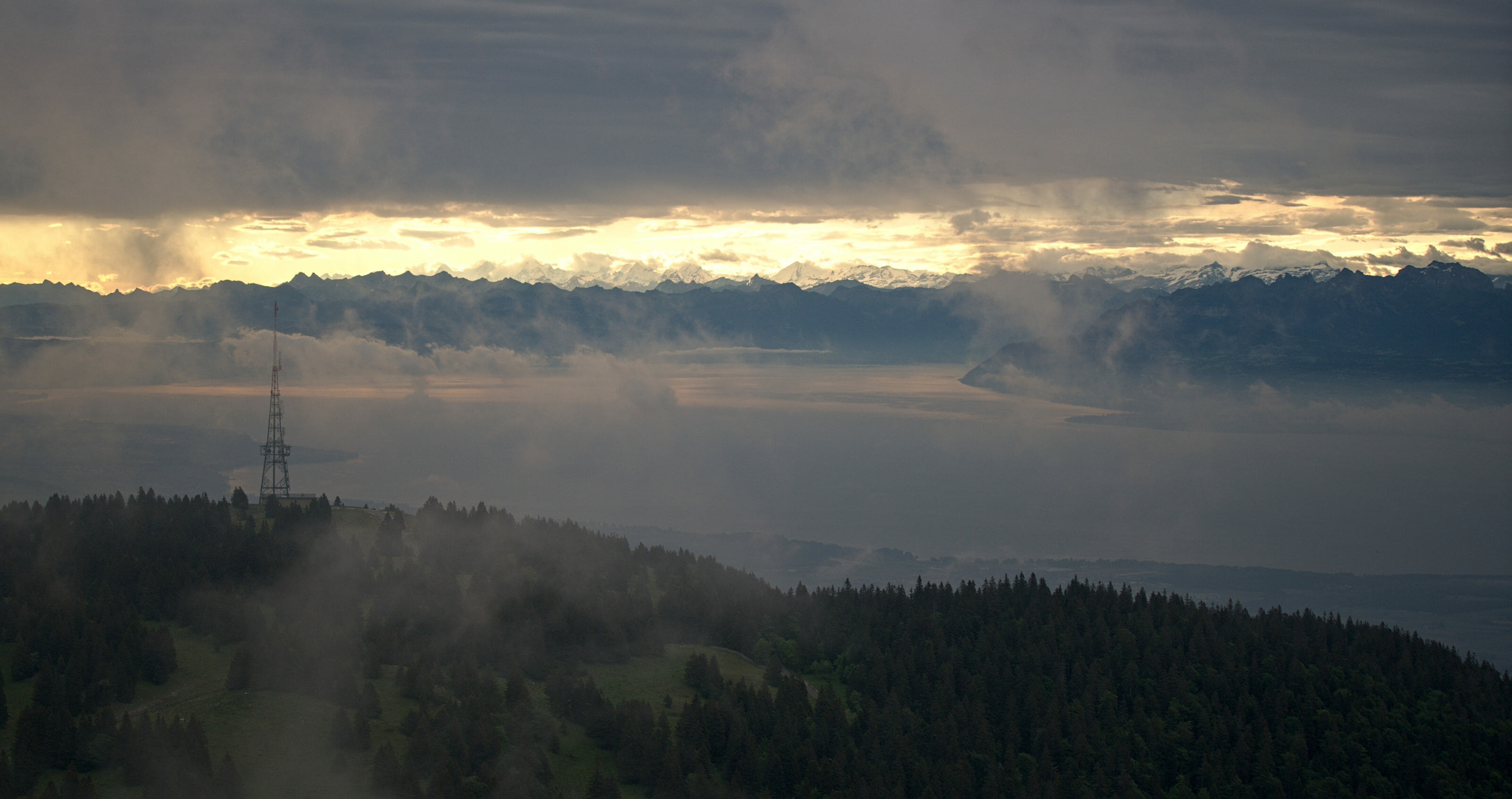 brume sur le Léman