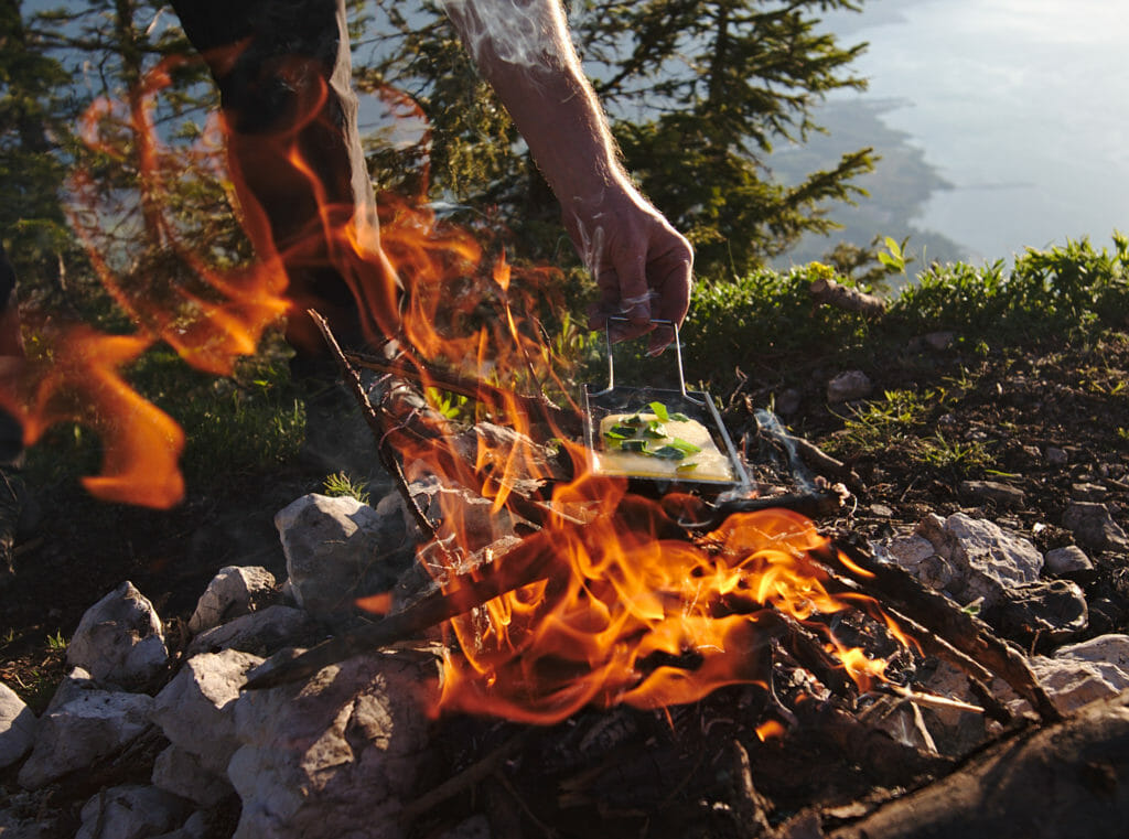 raclette au feu de bois