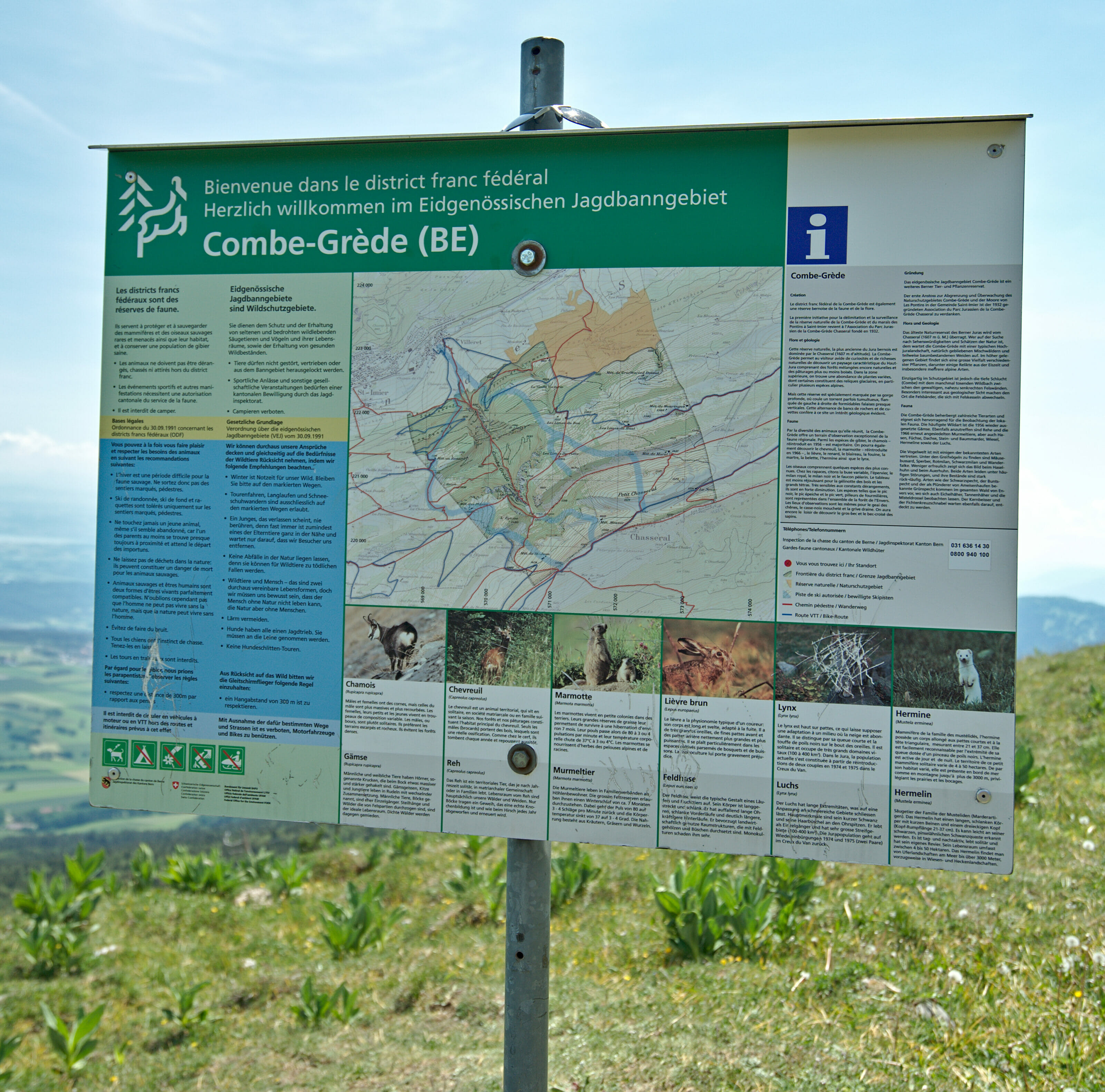 reserve du chasseral carte