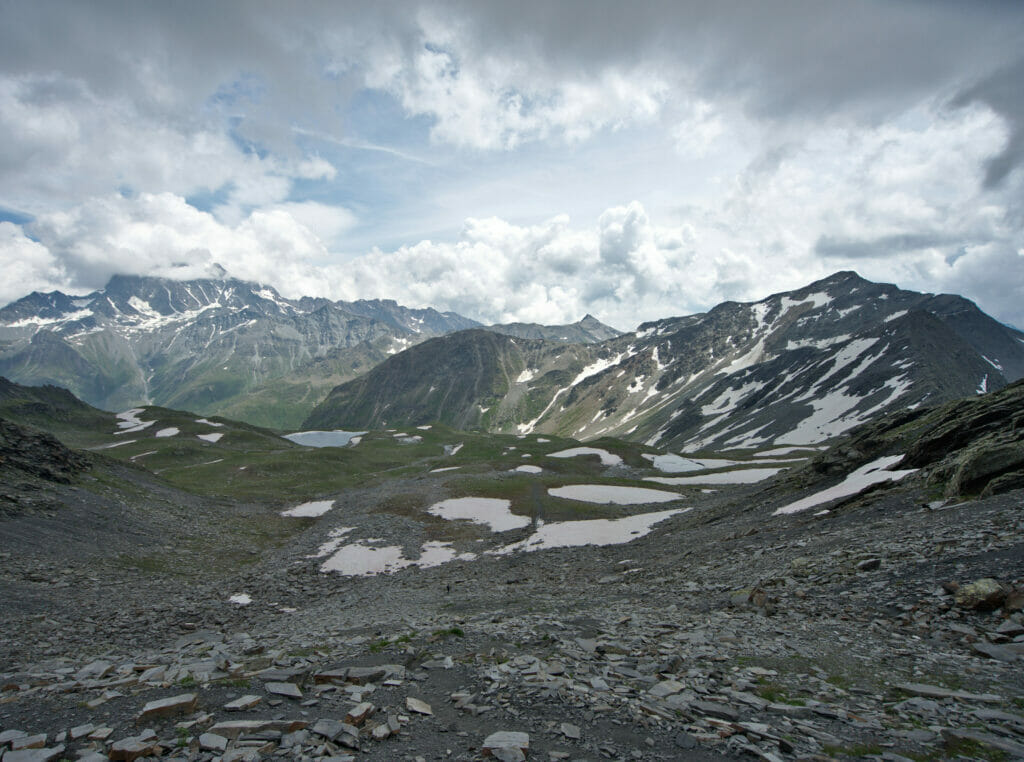 Col du Bastillon, lacs de lé