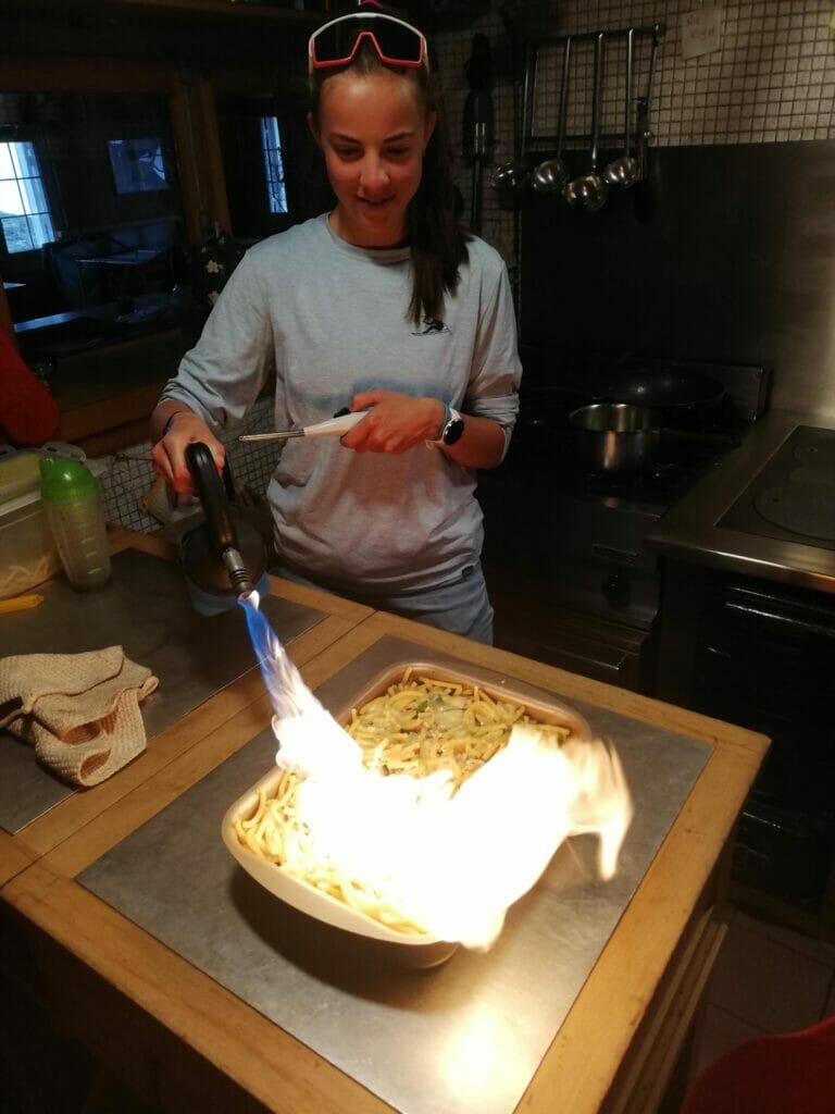 gratin flambé