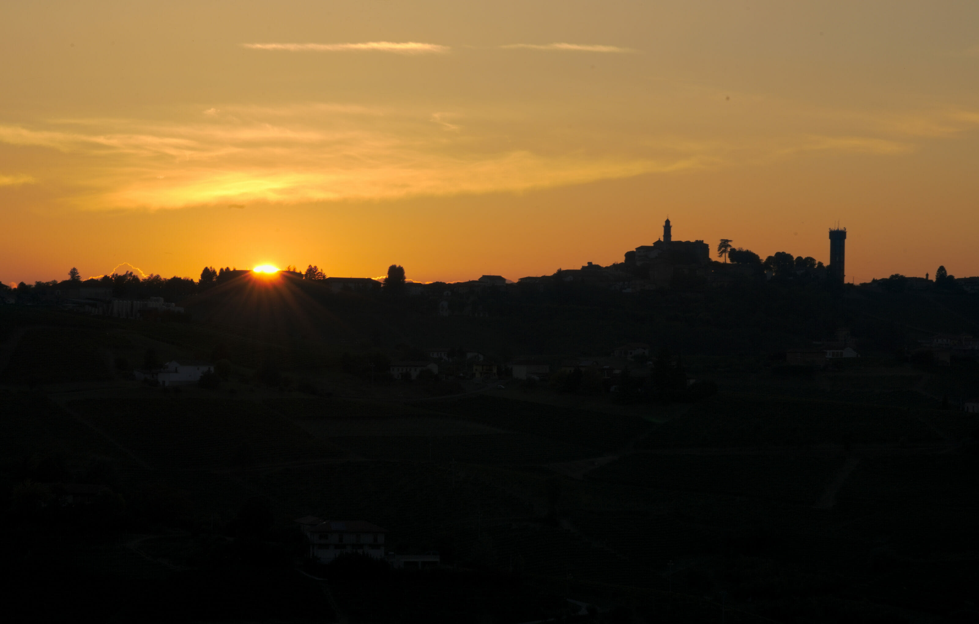 coucher de soleil piémont