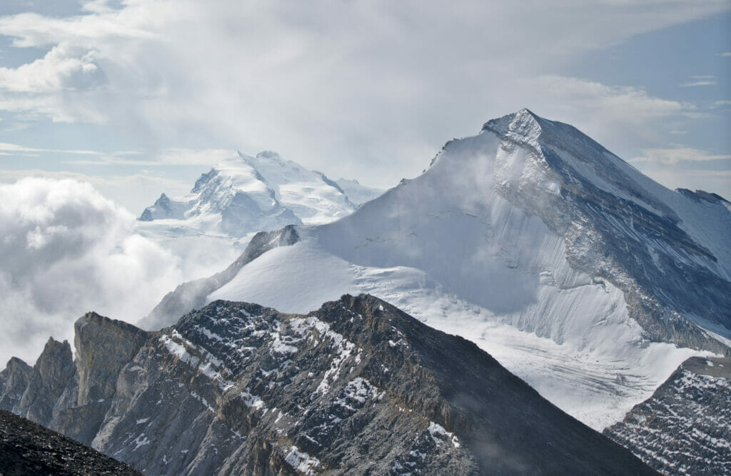 le Brunegghorn et le mont rose