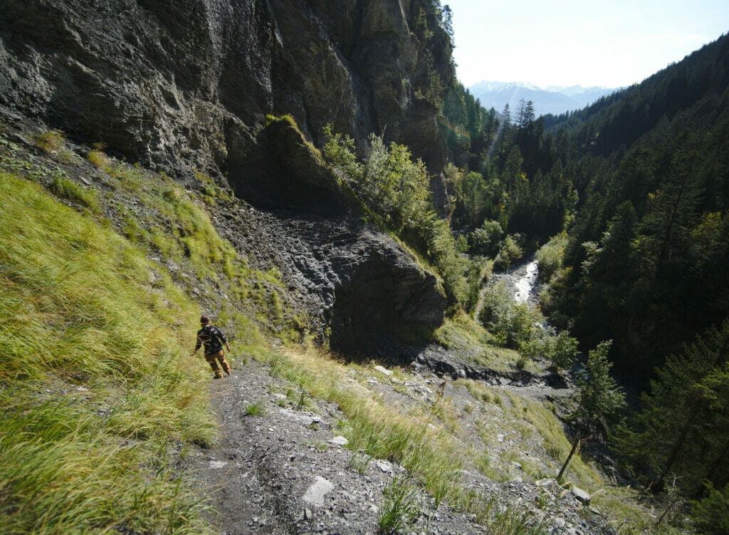 descente raide randonnée