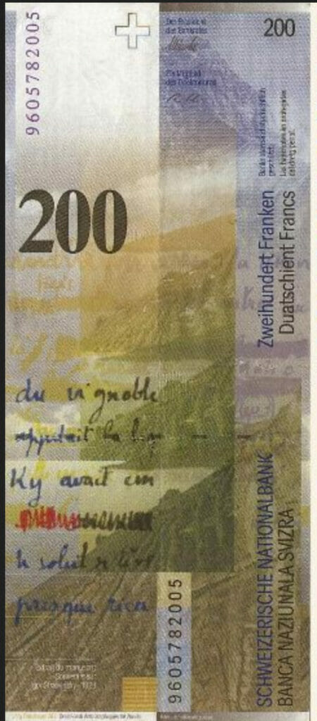 200 franc ancien billet