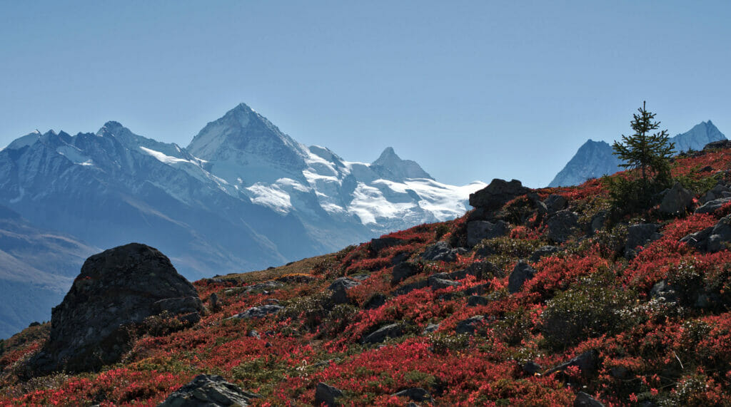 the Dent Blanche and the Matterhorn