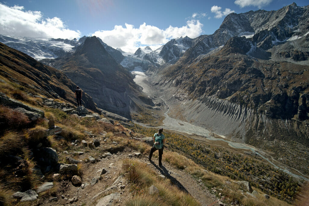 vue sur le glacier du Mont Miné Ferpècle