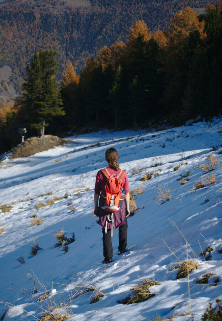 randonnée dans la neige