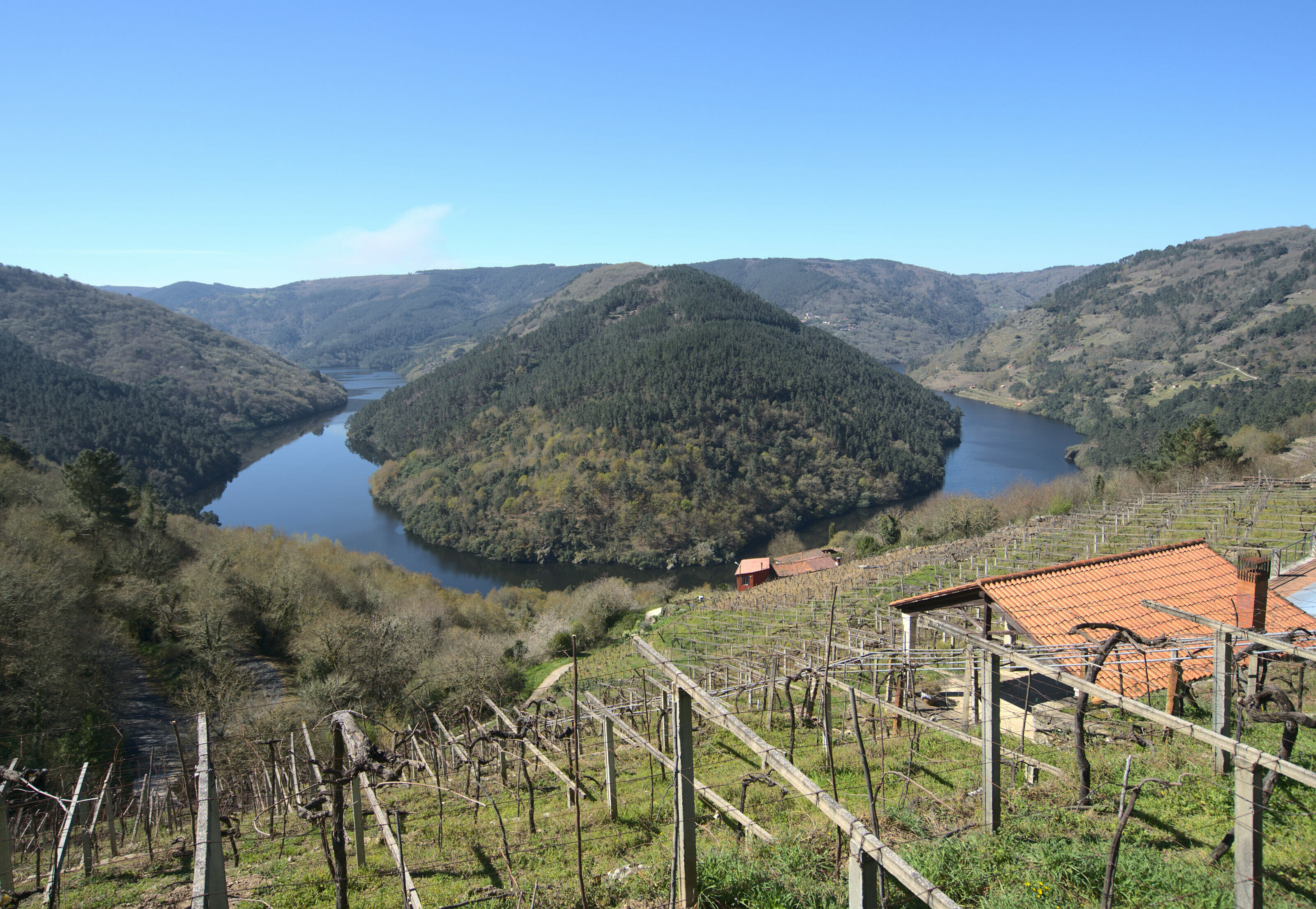 la vue depuis la bodega abadia da cova au Cabo do Mundo