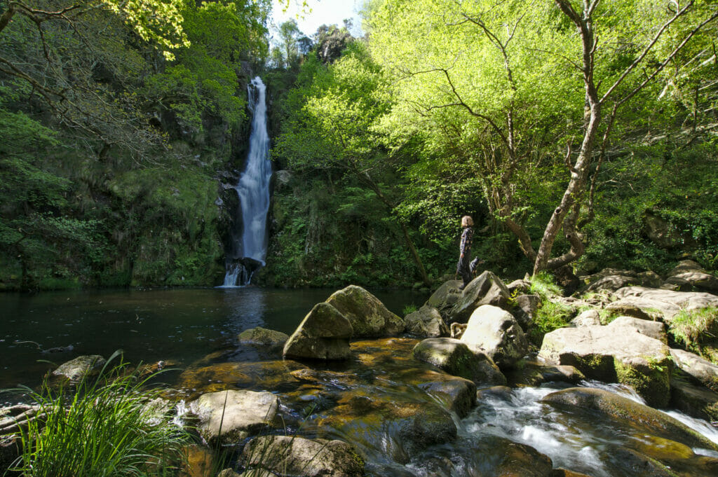 the waterfall Pozo da Ferida in Galicia