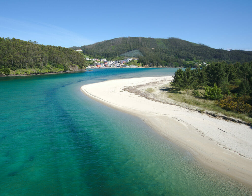 the O Barqueiro ria in the rias altas north of Galicia