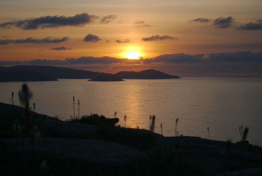 coucher de soleil nord de la Galice