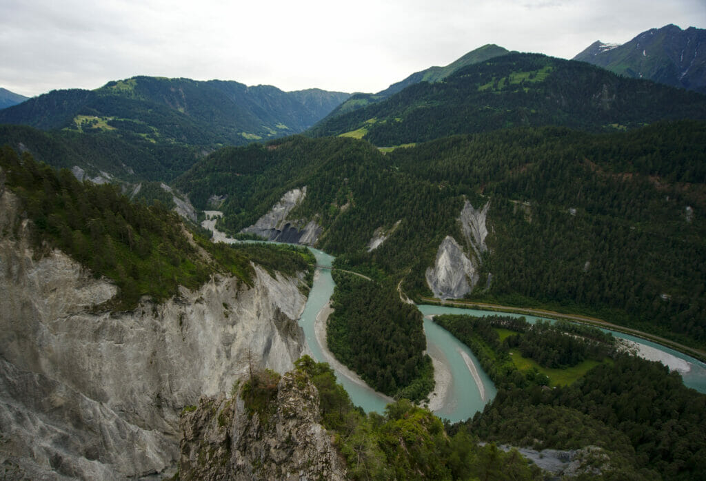 vue sur les gorges du Rhin depuis Il Spir