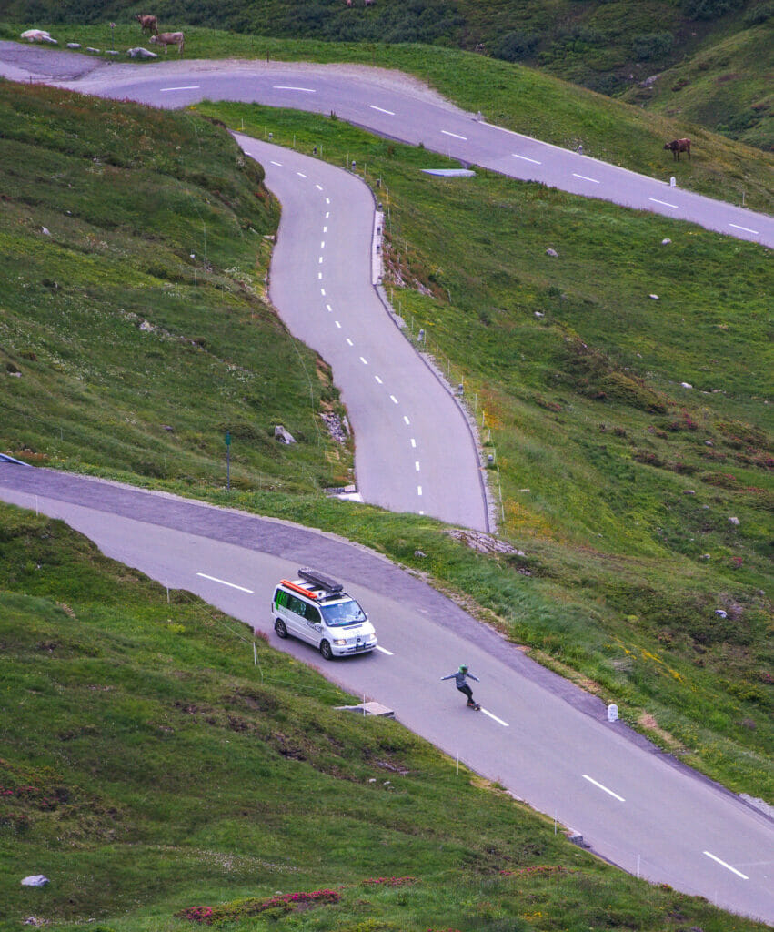 skateboard col de l'Oberalp