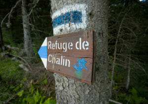 alpine hike sign chalin