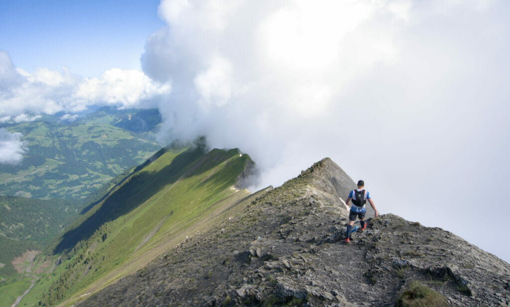 arête du Dardeu à la descente