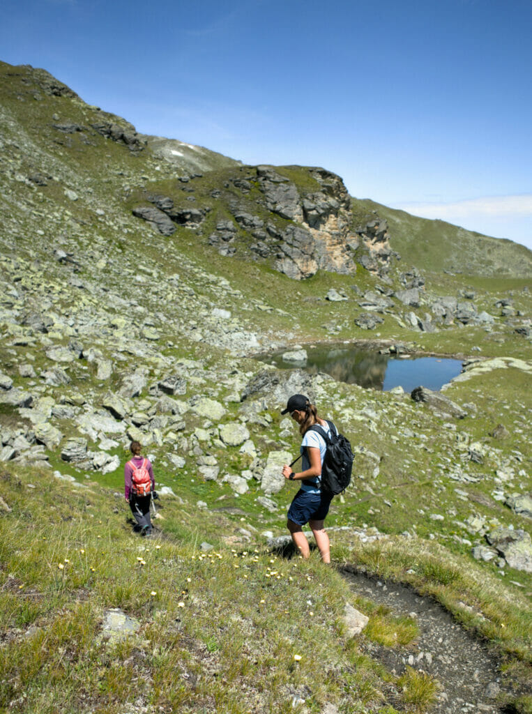 descente du col de la Meina