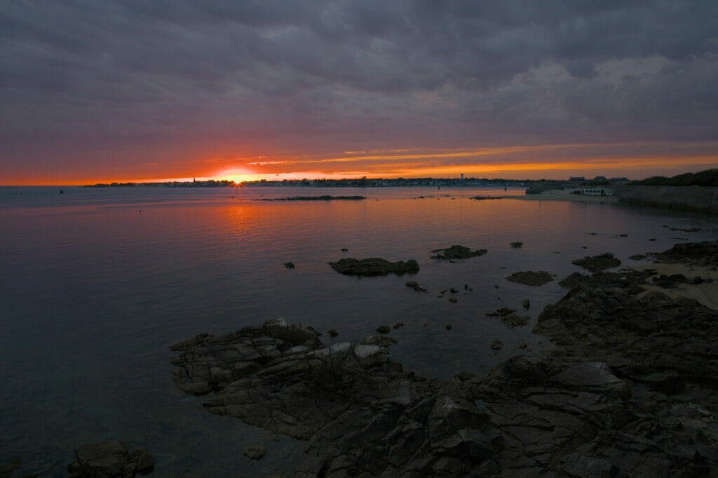 coucher de soleil à Port-Louis