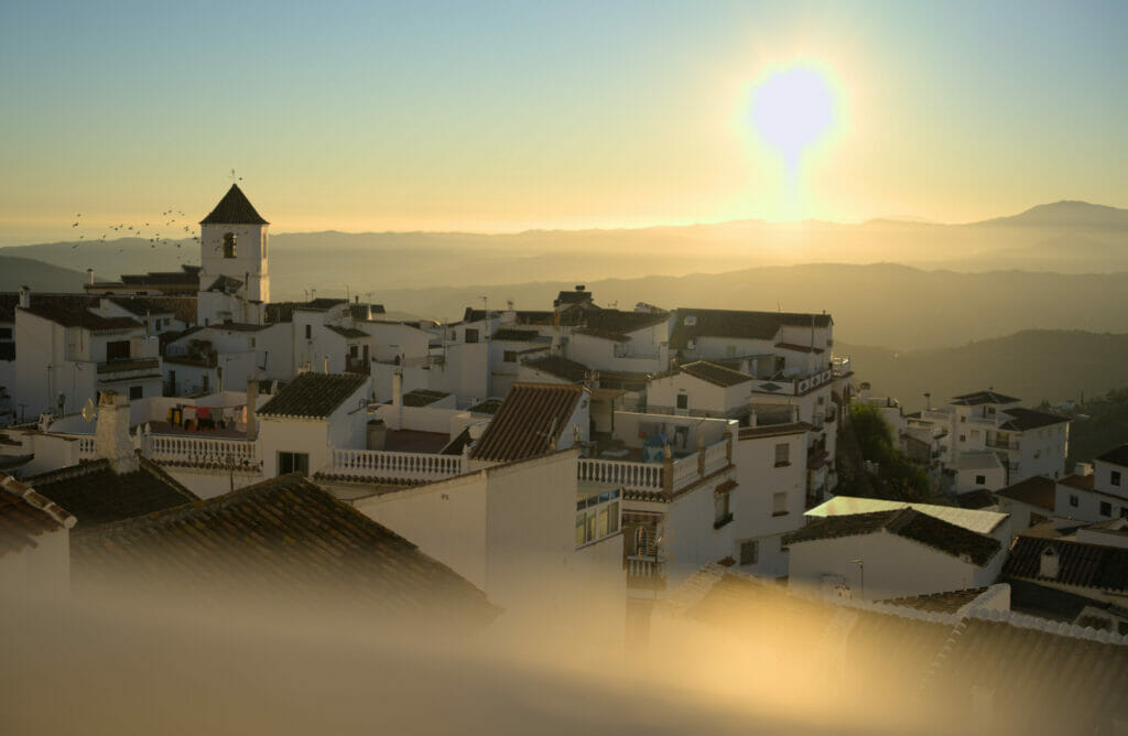 coucher de soleil canillas malaga