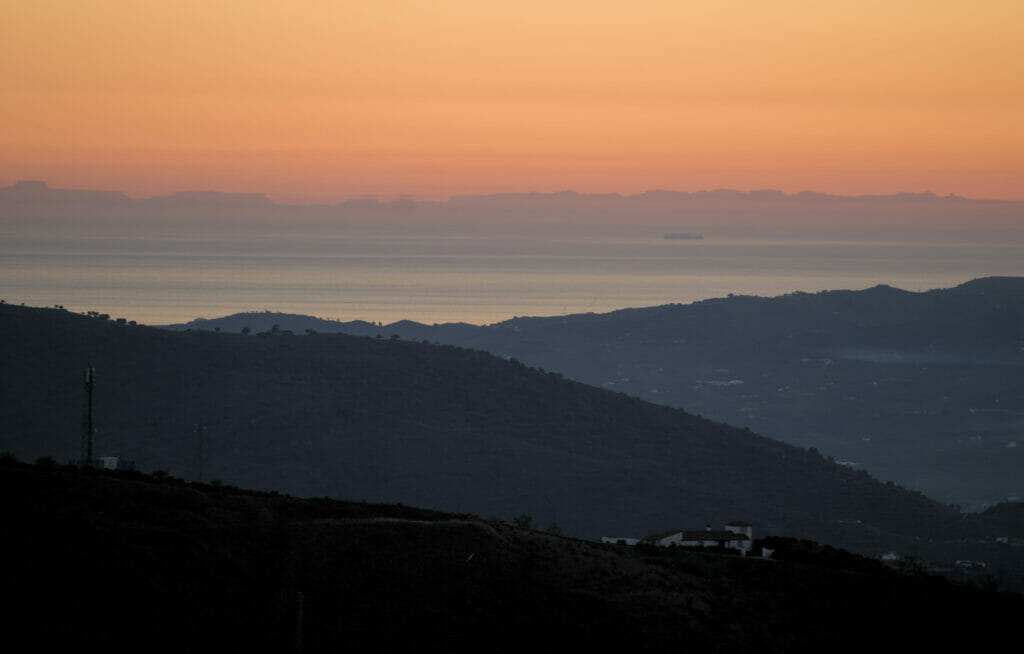 sunset la axarquia