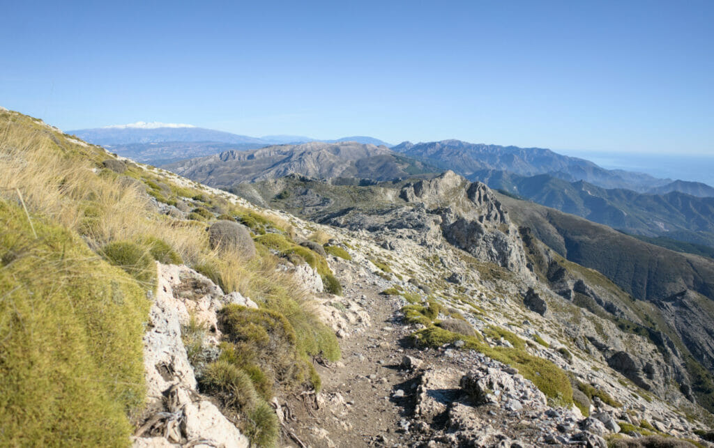 vue sur le setier qui descend de l'autre côté