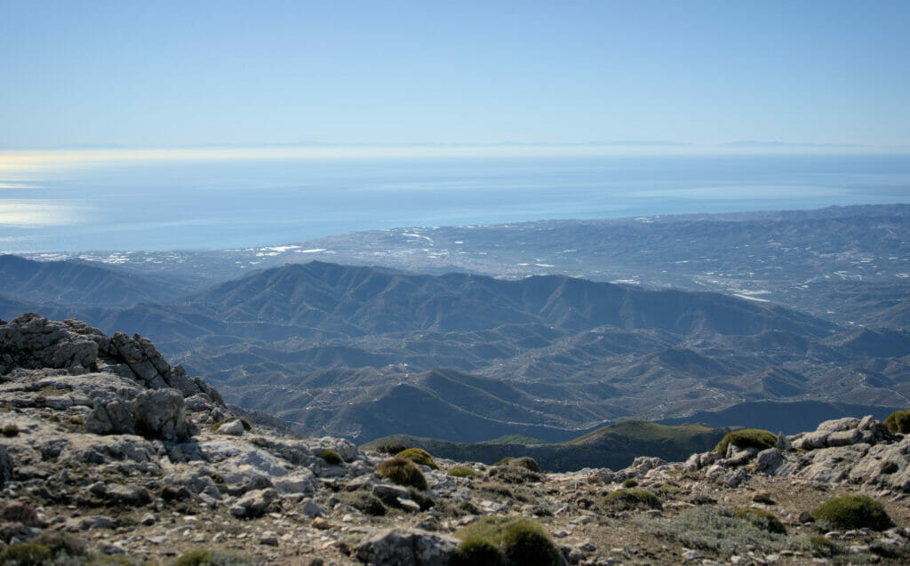 la mer et le Maroc depuis La Maroma