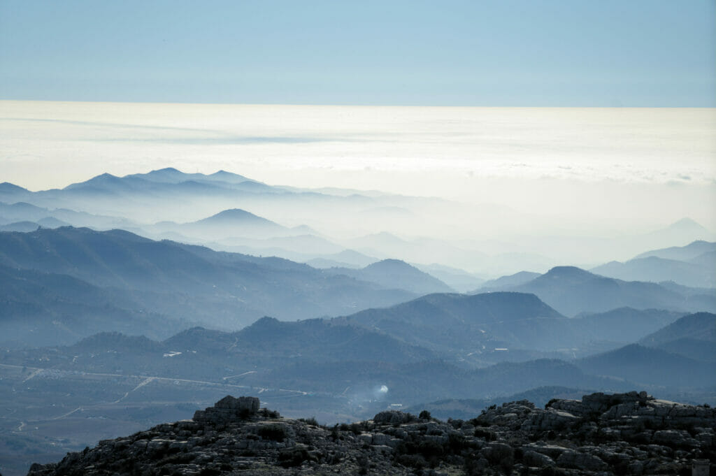 montes de malaga depuis el torcal