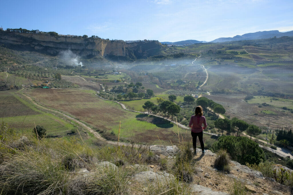 mirador sur les falaises de Ronda