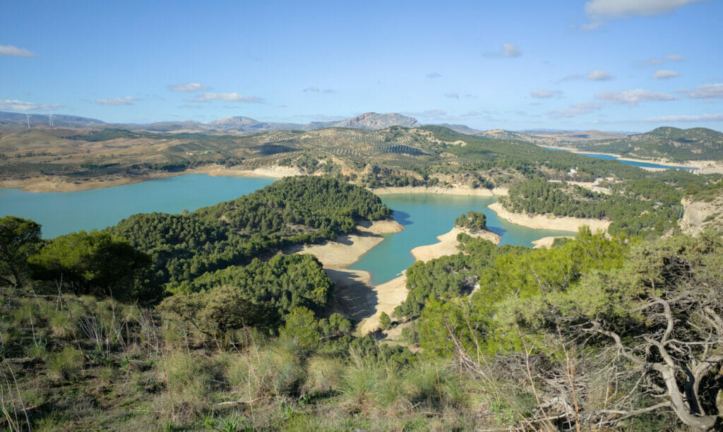 vue sur le lac d'el Chorro