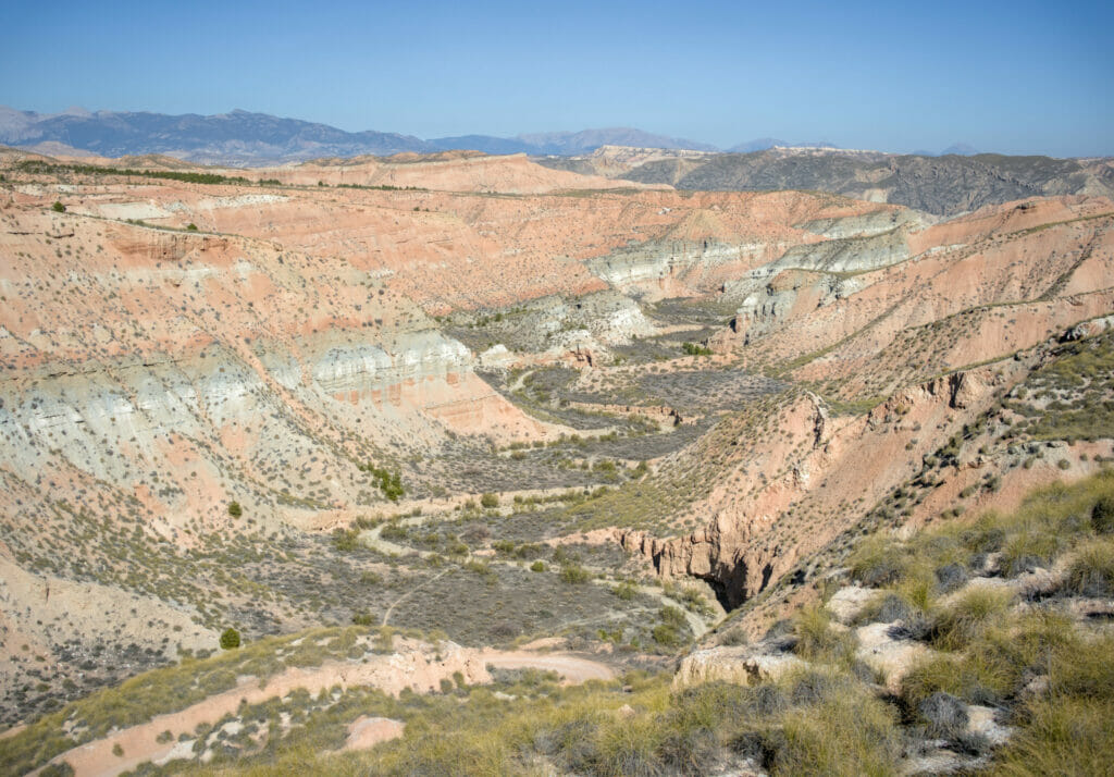 le barranco de los anchurones dans le désert de Gorafe