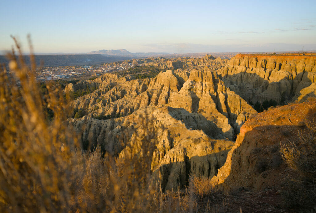 carcavas de Marchal au coucher du soleil