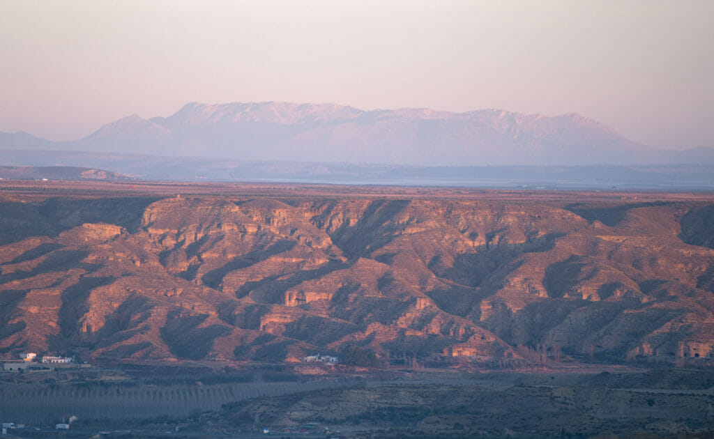 lever du soleil sur la région de Guadix