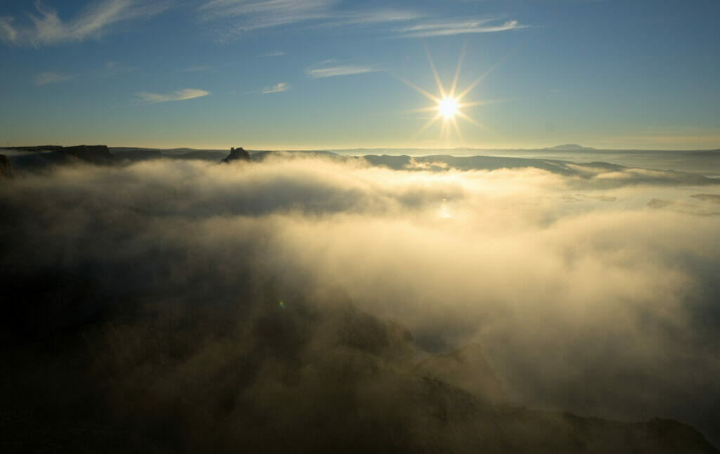 brume et soleil aux barrancas de Bujuron