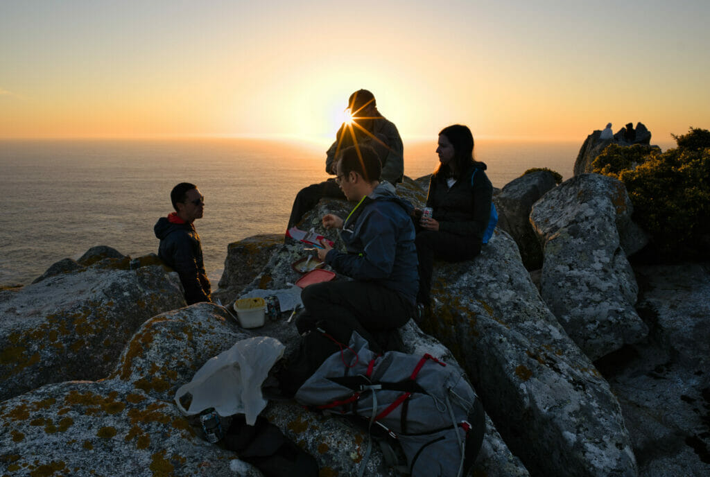 coucher de soleil en Galice sur les îles Cies