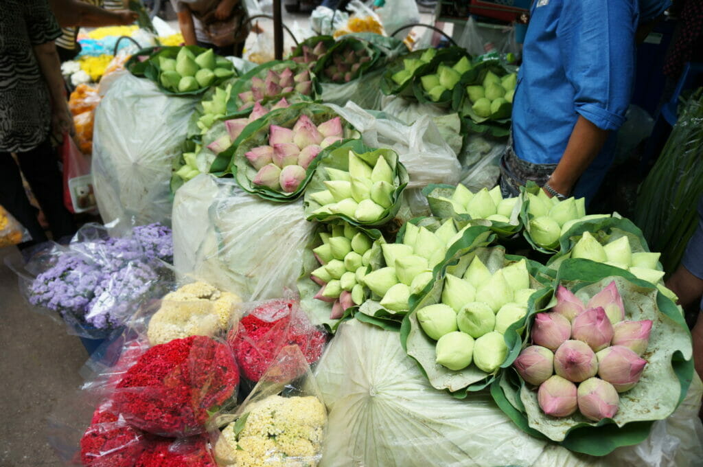 Fleurs au marché