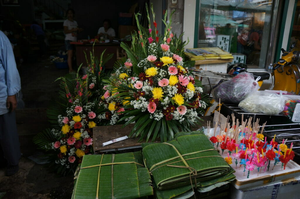 Fleurs au marché